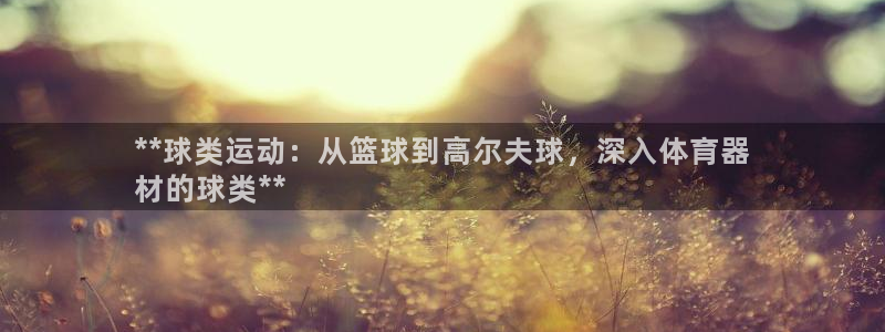 富联娱乐价7O777：**球类运动：从篮球到高尔夫球